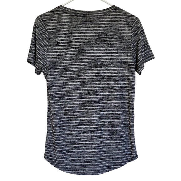 ATHLETA V-Neck T-Shirt Women's S Striped Tee Athleisure Workout Athletic Top - Picture 3 of 8
